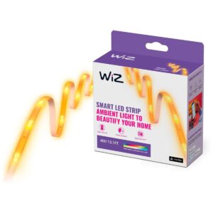 Philips WiZ Smart LED Light Strip 4M, Bright Output, RGBW, Wi-Fi & Bluetooth, Compatible with Alexa & Google – Type G Plug (Non-Extendable)