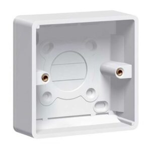 Legrand Synergy PVC Back Box 1-Gang, 35 mm Depth, Screw-fix, Moulded Fixings, and Multiple Knockouts - White
