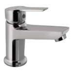 Essco Jaquar (APR-CHR-101011NB) 375 mm Long Braided Hoses & Single Lever Basin Mixer without Popup Waste - Chrome