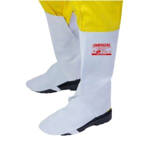 Ameriza torch Shoe cover Leather Welding Leg guard, 15 x 8 Inches, 1Pairs/pack