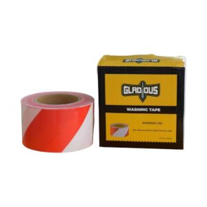 Gladious Warning Tape, 75mm x 250m, Red/white