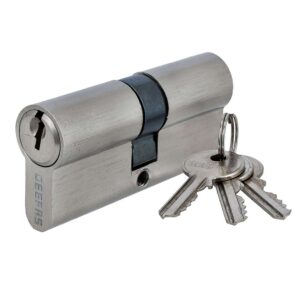 Geepas Double Cylinder Mortise Lock, 70mm, Suitable for Wooden & Metal Doors