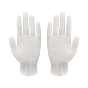 Ameriza Cotton Knitted Gloves with White Overlock, 12Pairs/Pack