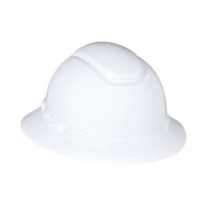 3M H801R, Full Brim Helmet Hard Hat Safety Helmet, White